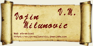 Vojin Milunović vizit kartica